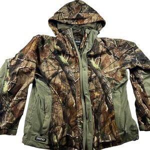 Guide Series Tech20 Jacket Mens Large Camo Realtree Hooded Waterproof Hunting